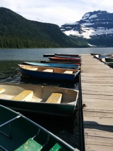 Boats at Cameron Lake, Canada
